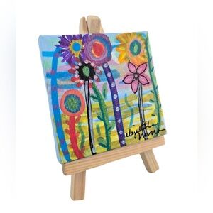Garden Daydreams-Mini Original Floral Art by Elizabeth Harris